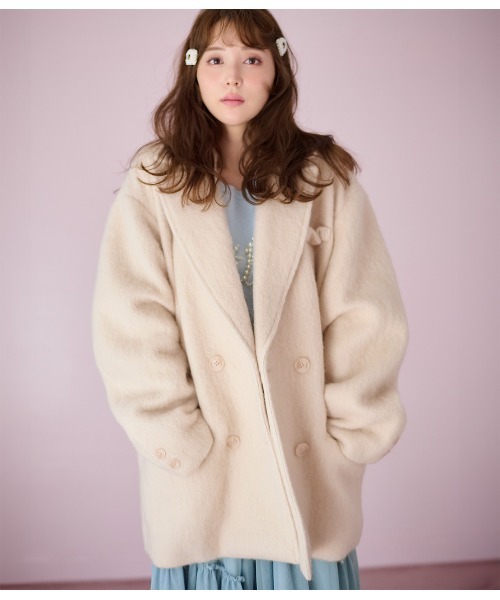 PEACH JOHN（ピーチジョン）の「ダブルシャギーショートコート（ノー