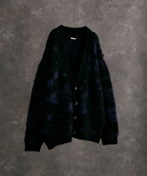 BOUCLE SHAGGY KNIT REVERSIBLE CARDIGAN / ブークレシャギーニット