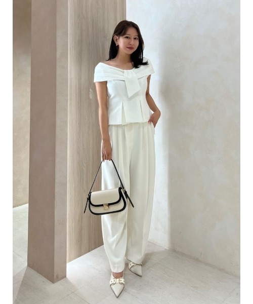 Lily Shawl Peplum Top（Tシャツ/カットソー）｜Her lip to（ハー