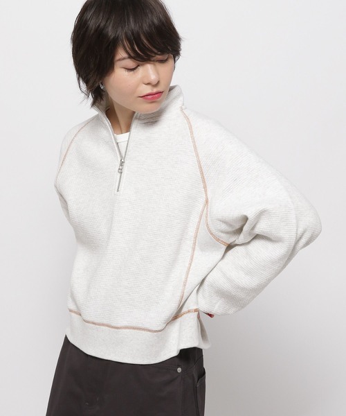 セール】ステッチハーフZIPプルオーバー（スウェット）｜niko and