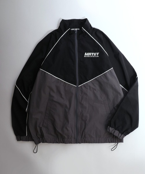 セール】ユニセックスで着れるオーバーサイズ 切替配色ライン