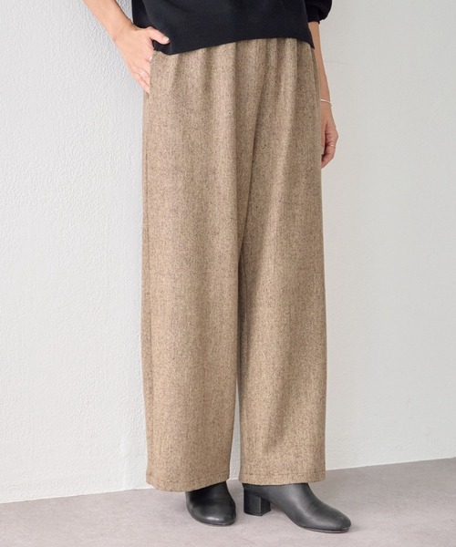 セール】ウエストリブネップツイードパンツ（その他パンツ