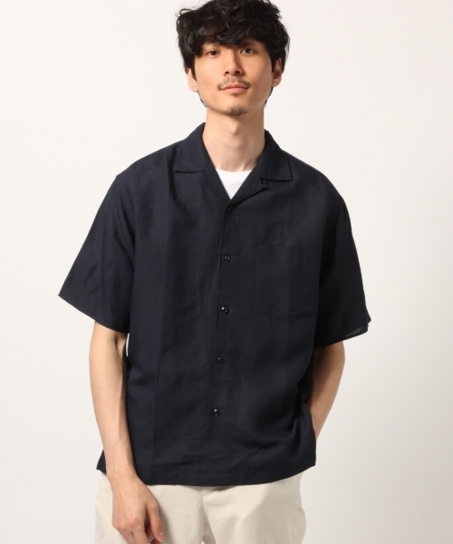 GLOBAL WORK（グローバルワーク）の「リネンオープンカラーシャツ半袖