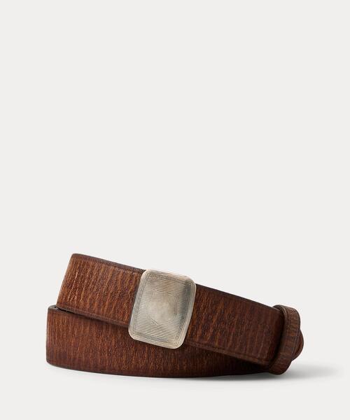 スライダーバックル レザー ベルト（ベルト）｜RRL（ダブル アール