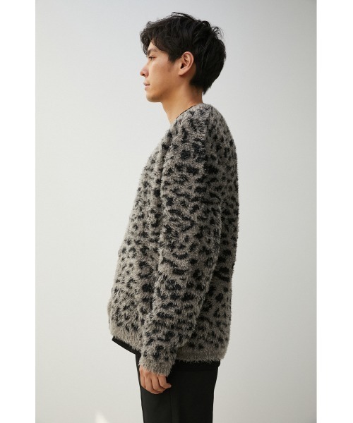 AZUL by moussy（アズールバイマウジー）の「SHAGGY LEOPARD CARDIGAN