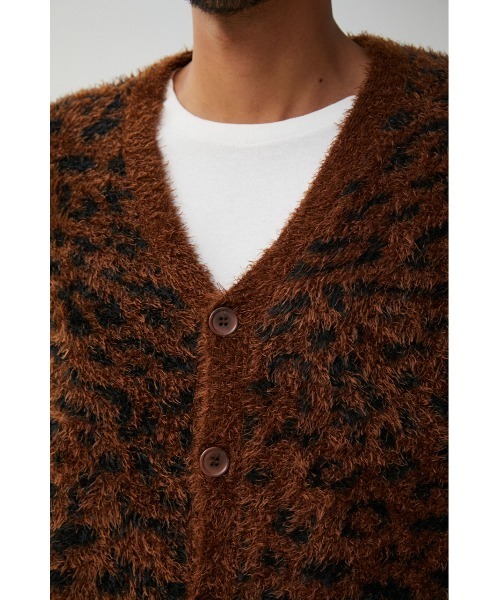 AZUL by moussy（アズールバイマウジー）の「SHAGGY LEOPARD CARDIGAN
