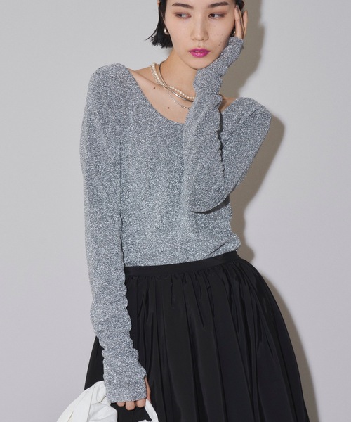 yae（ヤエ）の「2wayラメカットソー（Tシャツ/カットソー）」 - WEAR