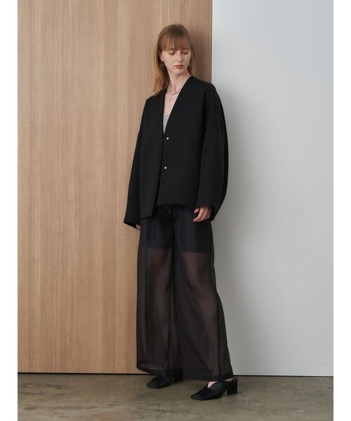 フォルムショートコート（ノーカラーコート）｜ELENDEEK（エレン