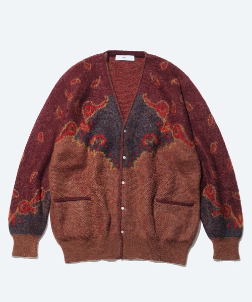 TOGA PULLA(トーガプルラ)】モヘアジャガードニットカーディガン