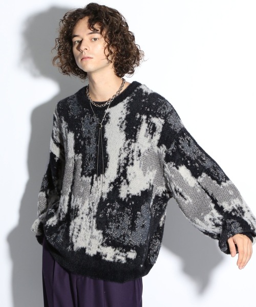 HARE（ハレ）の「アブストラクトラメニットプルオーバー(HARE)（ニット