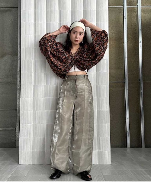 セール】INDIA PRINT TURN OVER BLOUSE（シャツ/ブラウス）｜Ameri