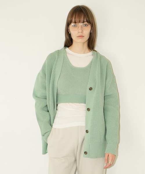 セール】BUSTIER SET KNIT CARDIGAN（カーディガン/ボレロ）｜CLANE