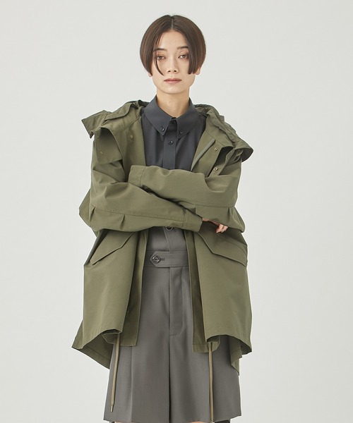 17056✨美品✨ヴァシュモン 撥水加工 ドローストリング モッズコート