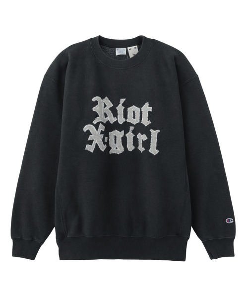 セール】X-girl x Champion REVERSE WEAVE R FADED LOGO SWEAT TOP