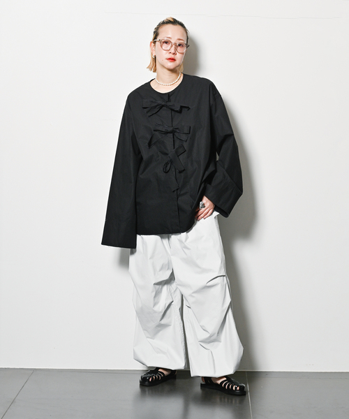 CITYSHOP（シティーショップ）の「FRONT RIBBON ブラウス（シャツ