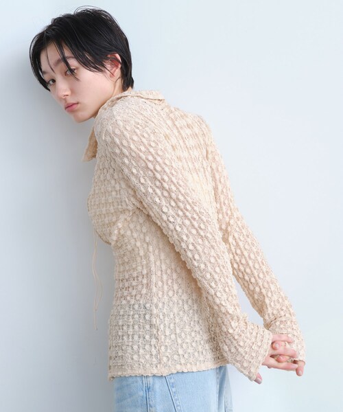 CODE A（コードエー）の「◇CODE A｜shrink lace blouse（シャツ