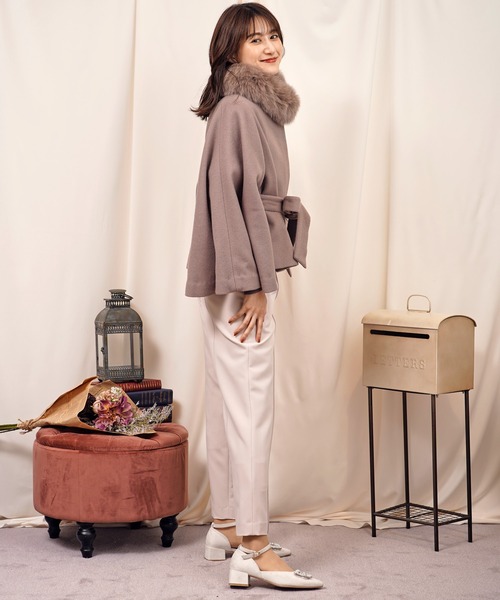 NOELA（ノエラ）の「衿ファー付ポンチョコート（ポンチョ）」 - WEAR