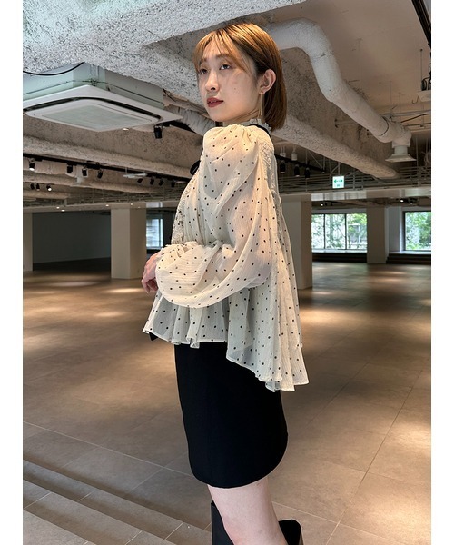 SNIDEL（スナイデル）の「エンブロイダリー楊柳ブラウス（シャツ