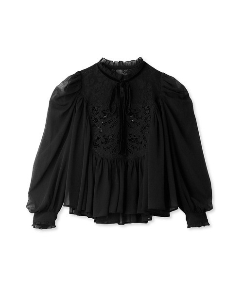 SNIDEL（スナイデル）の「エンブロイダリー楊柳ブラウス（シャツ