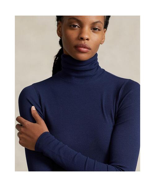 ストレッチ リブド タートルネック（Tシャツ/カットソー）｜POLO RALPH