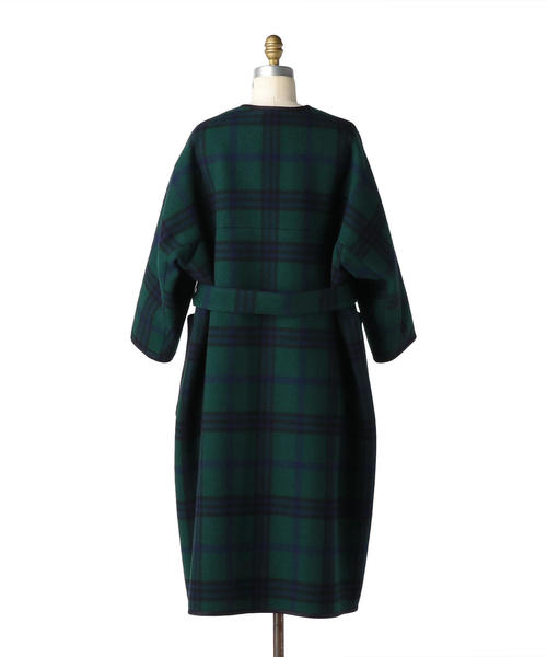 yoriノーカラーウールコートドゥロワー drawerブラミンクblamink