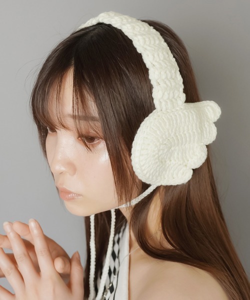 ニットイヤーマフ/イヤマフ/羽根/ウイング/ウィッシュコア（イヤーマフ