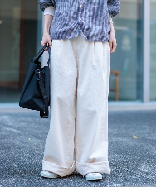 D.M.G / ディーエムジー] 11ozデニム ツータックシックレッグパンツ