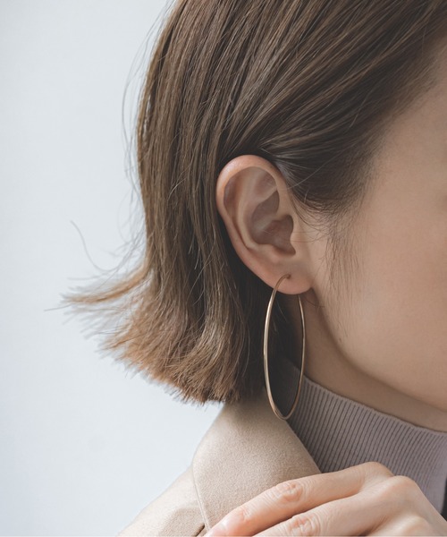 K18 ビッグ フープ ピアス（ピアス（両耳用））｜Jewel closet by L&Co