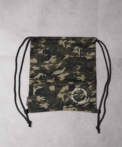 MEMORY】迷彩 レオパード 総柄 ナップサック / Camouflage Leopard
