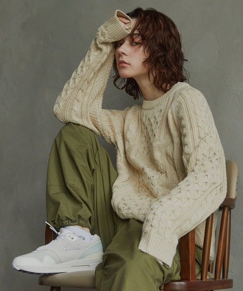 NIKE（ナイキ）の「NIKE CABLE KNIT SWEATER / ナイキ ケーブル ニット