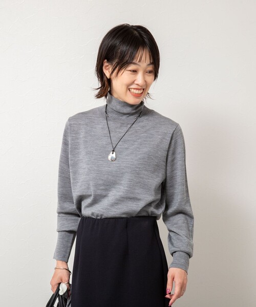 25aw 1回着用 バーベルオブジェクト ニット FREE 天竺 ハイネック