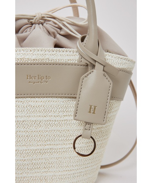 Her lip to（ハーリップトゥー）の「Palma Mini Tote Bag（かごバッグ