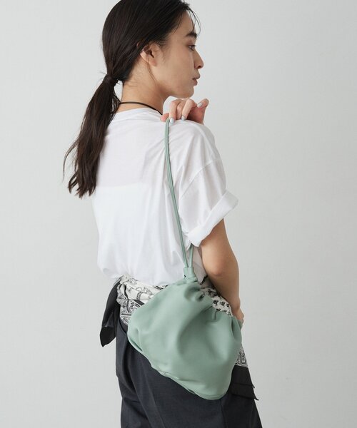 レザー巾着4WAYショルダーバッグ（ショルダーバッグ）｜russet