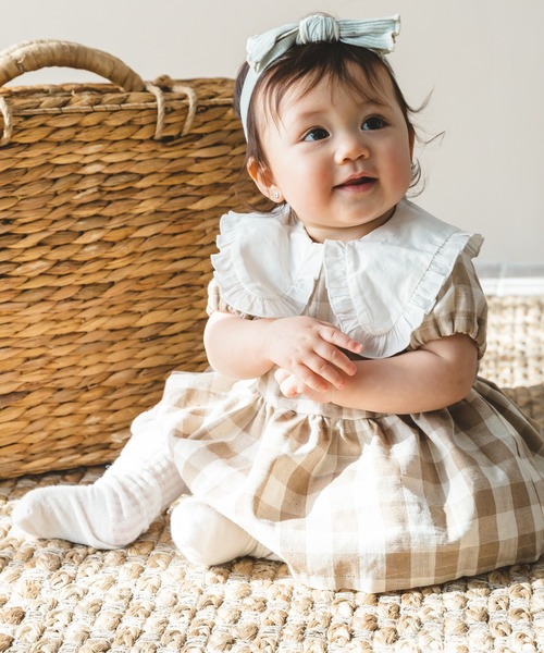 pairmanon（ペアマノン）の「【ベビー】ビッグカラーフリルロンパース