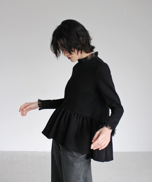 美品 TSURU By MARIKO OIKAWA ペプラム 黒 TSURU by Mariko Oikawa