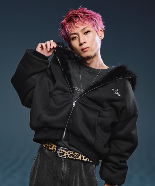 MSG（エムエスジー）の「ファーリバーシブルフードジャケット【UNISEX