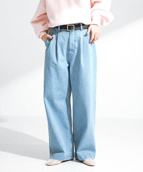34サイズ/低身長向けも展開』タックデニム（デニムパンツ）｜URBAN
