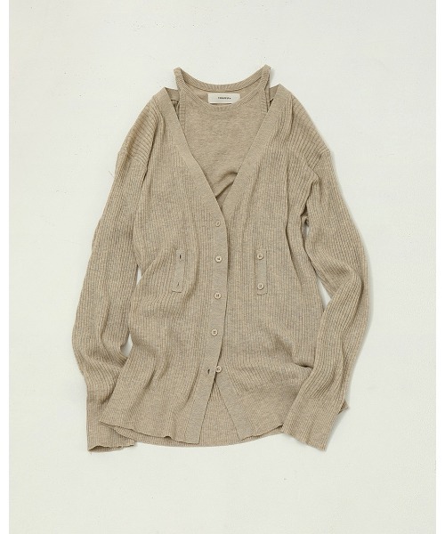 TODAYFUL（トゥデイフル）の「レイヤードニットカーディガン