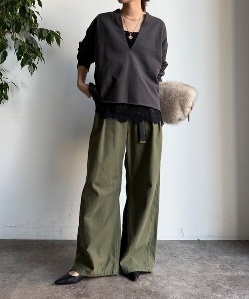 DouDou（ドゥドゥ）の「【新色追加】スカラレースキャミ（シャツ