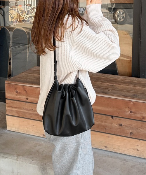 新色追加！！》《ジップカラー2種類》ワンハンドルギャザーショルダー