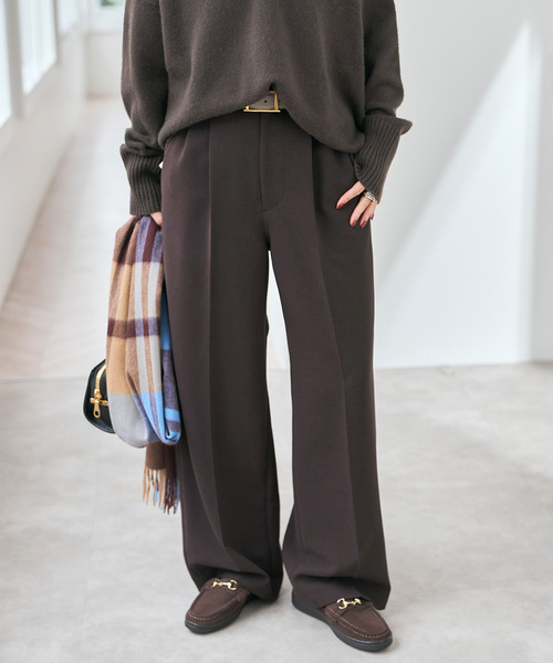 追加2》ダブルクロスツータックパンツ（スラックス）｜Spick & Span