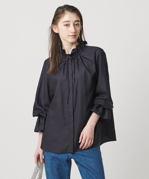 フリルカラー フレアスリーブ ブラウス（シャツ/ブラウス）｜UNITED