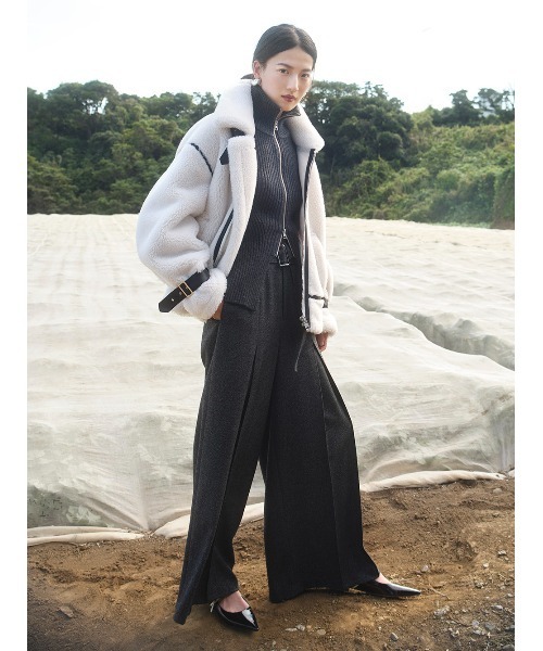 FRAY I.D（フレイアイディー）の「ハイウエストベルトデザインワイド