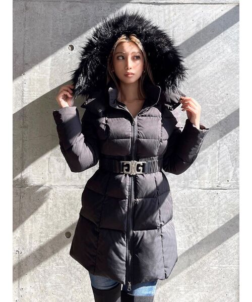 GYDA（ジェイダ）の「SymmetryGYDAベルト付きロングダウンコート