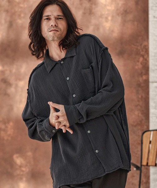 ms6100-Cut Off Double Gauze Shirts ダブルガーゼシャツ（シャツ