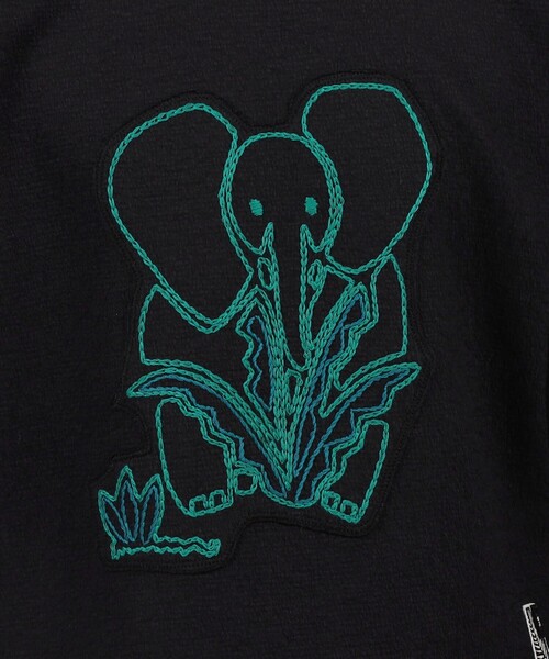 CABaN ウールコットンダブルフェイス エンブロイダリープルオーバー