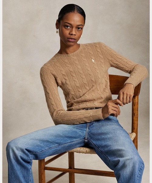 ケーブルニット ウールカシミヤ セーター（ニット/セーター）｜POLO