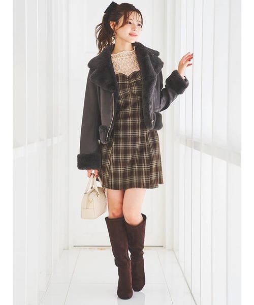 スエードファーライダースジャケット（ライダースジャケット）｜LUDIC