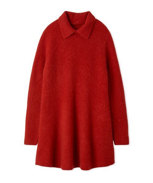 襟付きペプラムニットミニワンピース（ニット/セーター）｜Mila Owen