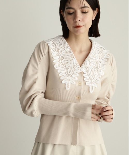 JILL STUART（ジルスチュアート）の「◇レースカラーニット